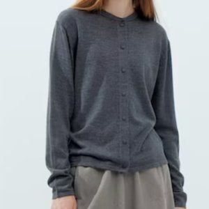 Uniqlo U Merino Blend Long-Sleeve Crew Neck Cardigan